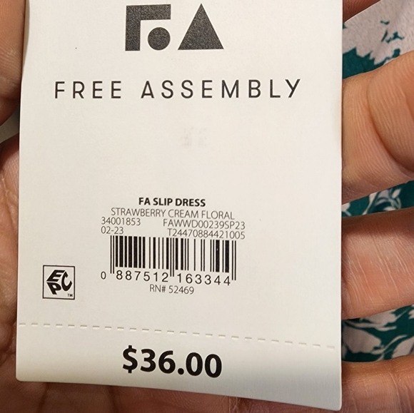 Free Asambly Green Floral Strappy Midi Dress size XL NWT - Picture 7 of 12